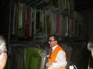 El gerente de Smurfit Kappa Almería, Miguel Hernández, en la zona de los clichés.