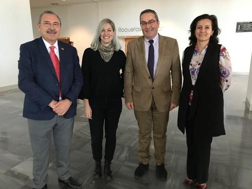 Francisco Góngora, presidente de Hortiespaña, Paula Spa (Campos de Granada), Paco Sabiote (Agrícola Navarro de Haro) y Noemí Algarra (Aproa)