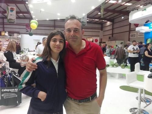 José Rodríguez, agricultor, junto a su hija Gema Rodríguez.