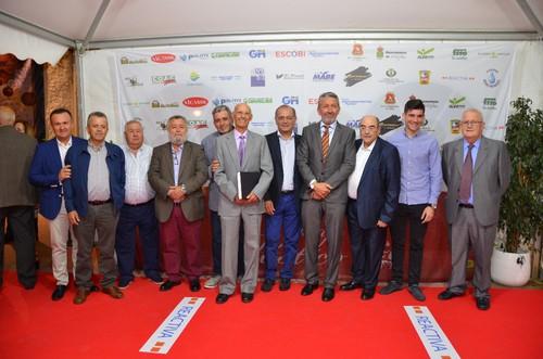 Representantes de la Plataforma de Aguas Privadas, galardonada en el acto.