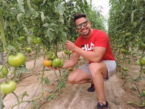 Agricultor con beef Corredor