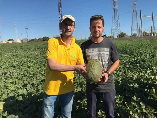 Miguel Sánchez, responsable de relaciones con la cadena de Seminis Ibérica, a la izquierda, fue uno de los encargados de mostrar las novedades a la distribución.