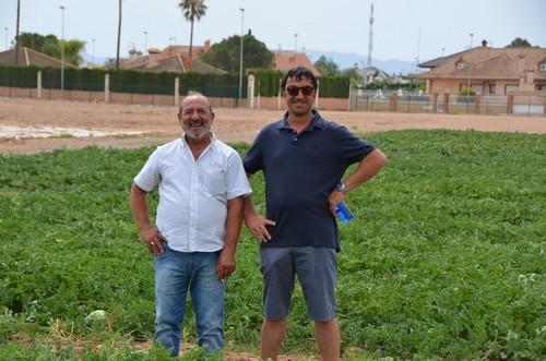 Profesionales italianos que viajaron al campo de Cartagena para conocer las novedades en sandía de Hazera España.