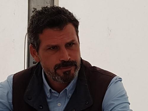Alfonso Fernández Venegas, en su atención a los medios de comunicación desplazados al evento de presentación de las novedades en lechuga.