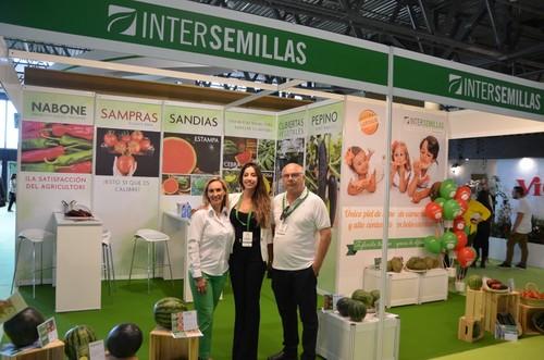 Parte del equipo de Intersemillas desplazado a la feria