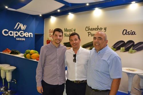 David Robleño, Rafael Cremades y Joaquín Cañabate, de Capgen Seeds