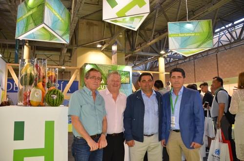 José Miguel López, presidente de Hortamar, en su stand, en el recibió a un gran número de clientes durante los 3 días de feria.