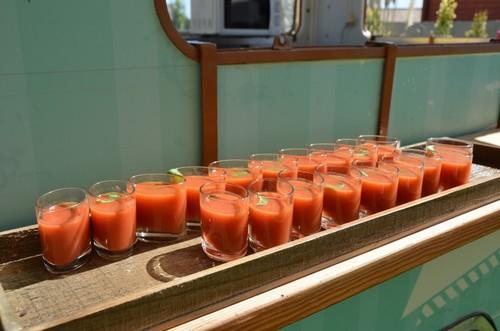 Gazpacho elaborado con tomates de la casa de semillas