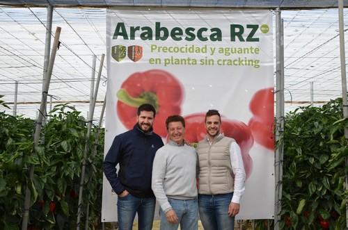 Pepe Jiménez, José Luis Ruipérez y Juanjo García, de Rijk Zwaan