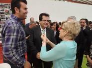 La consejera y el alcalde de Níjar saludan a los miembros de Agrupalmería.
