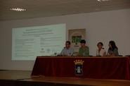 De izquierda a derecha, Celestino Gil, de Sipcam Iberia, María del Mar López y Silvia Rufino, de Sicop, y Mónica González, de 'Las Palmerillas'.
