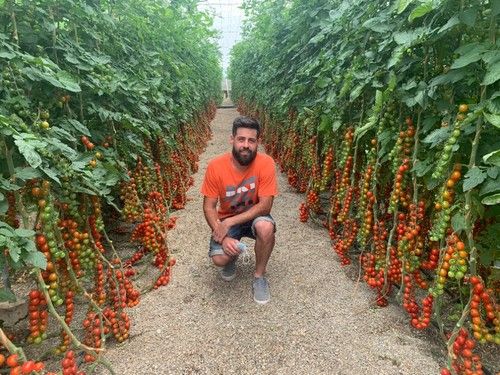Diego Hernández, productor de Caprice, en su finca de Castell de Ferro