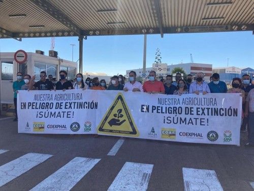 Cabecera de la manifestación organizada por COAG, ASAJA, UPA y Cooperativas.