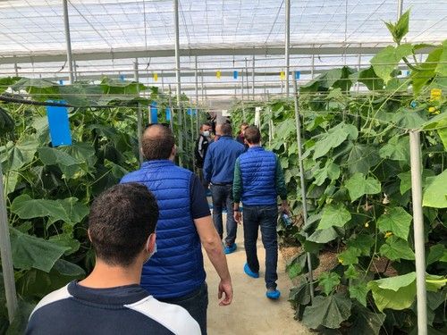 Grupo de agricultores visitado las jornadas de Hazera en Carchuna.