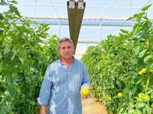 Juan, agricultor de tomare Xtelair.