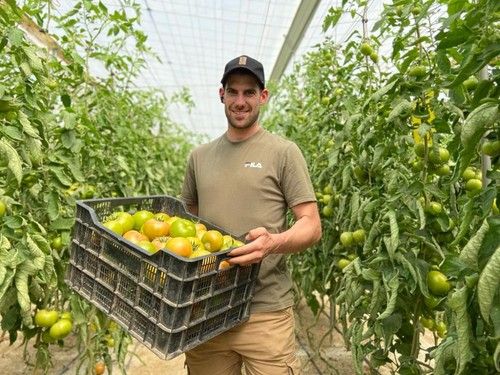 Sergio Berenguel, agricultor de Alvalade RZ en la zona de La Aldeílla