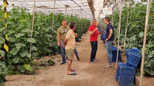 Agricultores asistentes a la cita de este jueves.