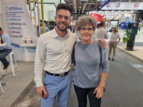 Lola Gómez, gerente de Clisol Agro, con el CEO de FHALMERÍA.