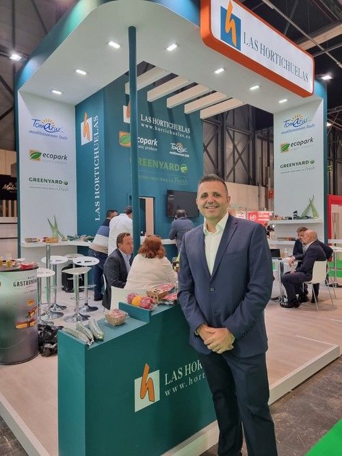 Francisco Fernández Rodríguez, en el expositor de Las Hortichuelas.
