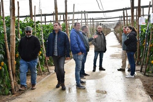 Parte de los agricultores que acudieron a la cita.