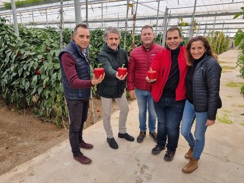 Parte del equipo de BASF posando con su variedad 