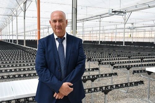 Cristóbal Martín, presidente de Campoejido en las instalaciones del semillero.