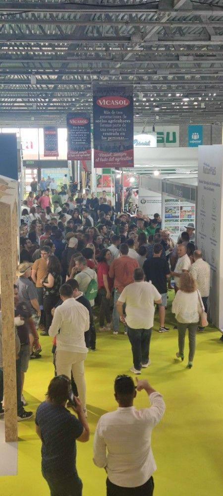 Afluencia en el stand de FH Almería pocos minutos antes de que comenzase el bingo.