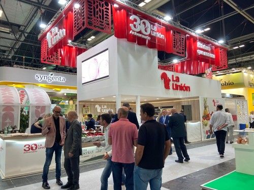 El stand de La Unión, decorado con motivo de su 30 aniversario.