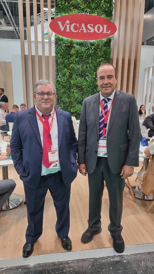 Juan Antonio González y José Manuel Fernández, presidente y gerente de Vicasol.