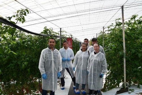Grupo de agricultores desplazados hasta Albuñol.
