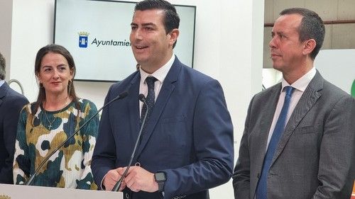 El alcalde de Níjar, José Francisco Garrido, en la inauguración de Expolevante