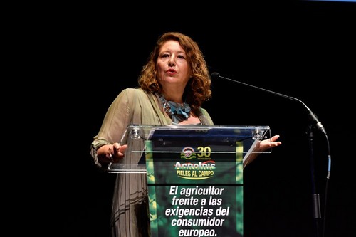 La europarlamentaria del PP, Carmen Crespo, durante su internvención en el 30 aniversario de Agroiris