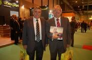 José Romera y Antonio Bonilla, concejal de Agricultura y alcalde vicarios, respectivamente, de visita en la feria.