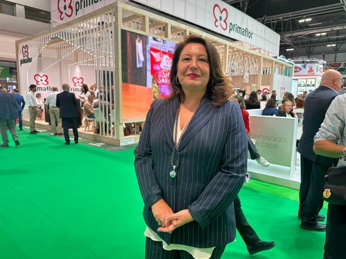 Carmen Crespo, eurodiputada, en la feria de Madrid.