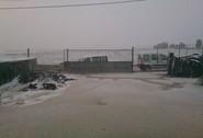 Tormenta de lluvia, granizo y viento