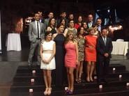 Foto de familia tras la cena.