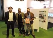 Isi Sementi nos ha visitado en nuestro stand en Fruit Attraction. De izquierda a derecha, José Gómez, José Manuel Parra y Albert Alcón.