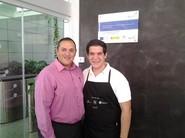 Juan Ramón Rodríguez, de Rijk Zwaan, junto al chef almeriense.
