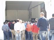 Se registraron, incluso, colas para entrar a la carpa.