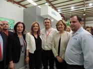 Trabajadores de Cristalplant intercambiaron sensaciones de la feria junto a la consejera y la alcaldesa de Níjar