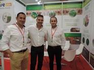 Trabajadores de Pelemix en su stand preparados para atender a todos los visitantes de la feria