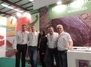 Parte del equipo de la casa de semillas española Ramiro Arnedo desplazado a la feria con Henry Smienk, responsable de Marketing, a la cabeza.