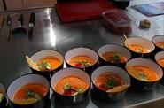 Sopa de tomate, otra de las propuestas.