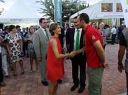La ministra de Agricultura con personal de Rijk Zwaan.