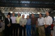 El presidente y vicepresidente de la comunidad de regantes Tierras de Almería, con los alcalde de Vícar, El Ejido y Albox y el concejal de Agricultura ejidense.