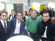 7 de febrero. A la izquierda, el diputado de Agricultura, Óscar Liria, con empresarios de la provincia.