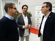 Mayol y Emergui junto al alcalde de Alhama de Murcia, Diego Conesa (dcha.).