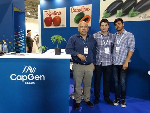 Parte del equipo de Capgen Seeds, empresa de semillas que no ha faltado a esta edición de Infoagro