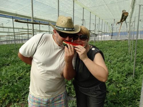 A un día del corte, Casilda ya había alcanzado los 13 grados Brix, de ahí que esta pareja disfrutase, y mucho, su sabor.