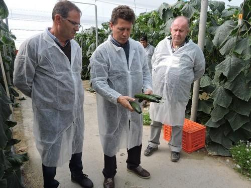 José Luis Ruipérez mostrando las características del fruto